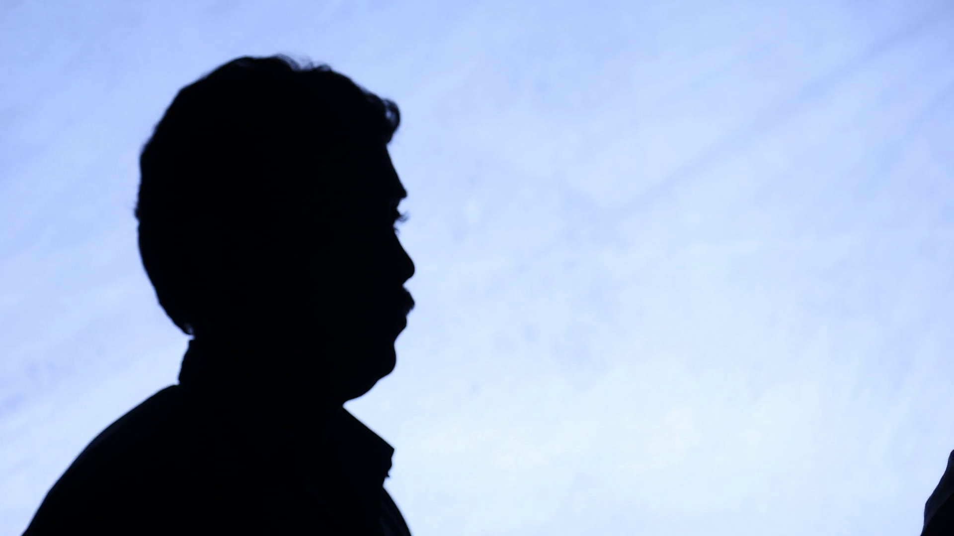 1920x1080 Man Head Silhouette Stock Video Footage