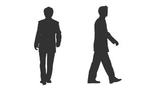 320x180 Silhouette Of Walking Man On Transparent Background, 2 In 1, Alpha