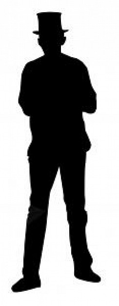 244x626 Man In Hat Silhouette Photo Free Download