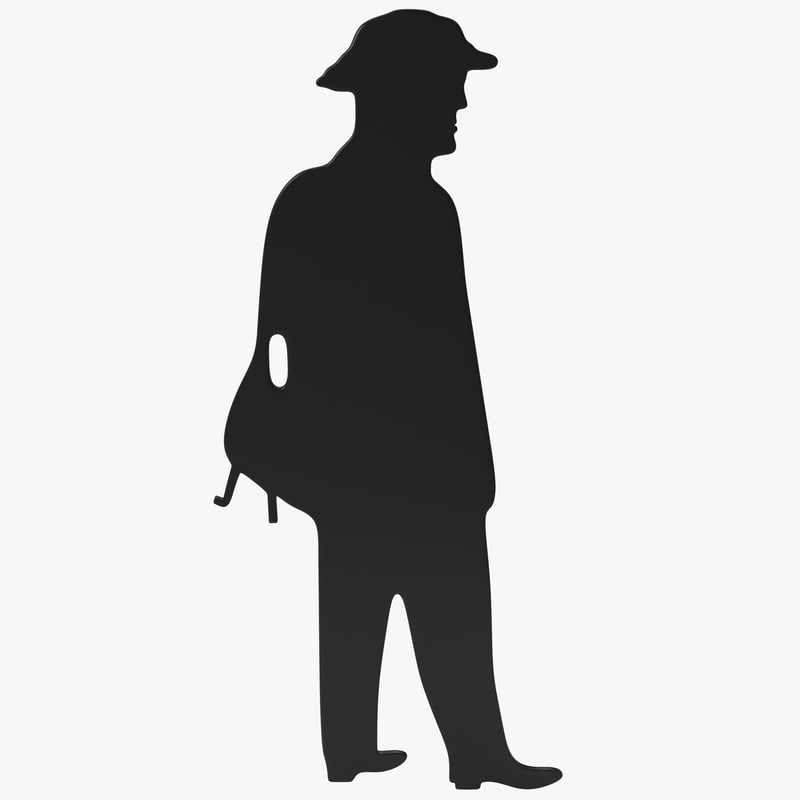 800x800 Model Man Hat Silhouette