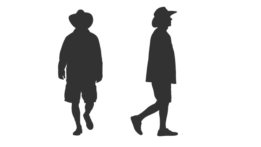 852x480 Side View Of A Man In A Jacket With Scarf And Hat Walking On Green