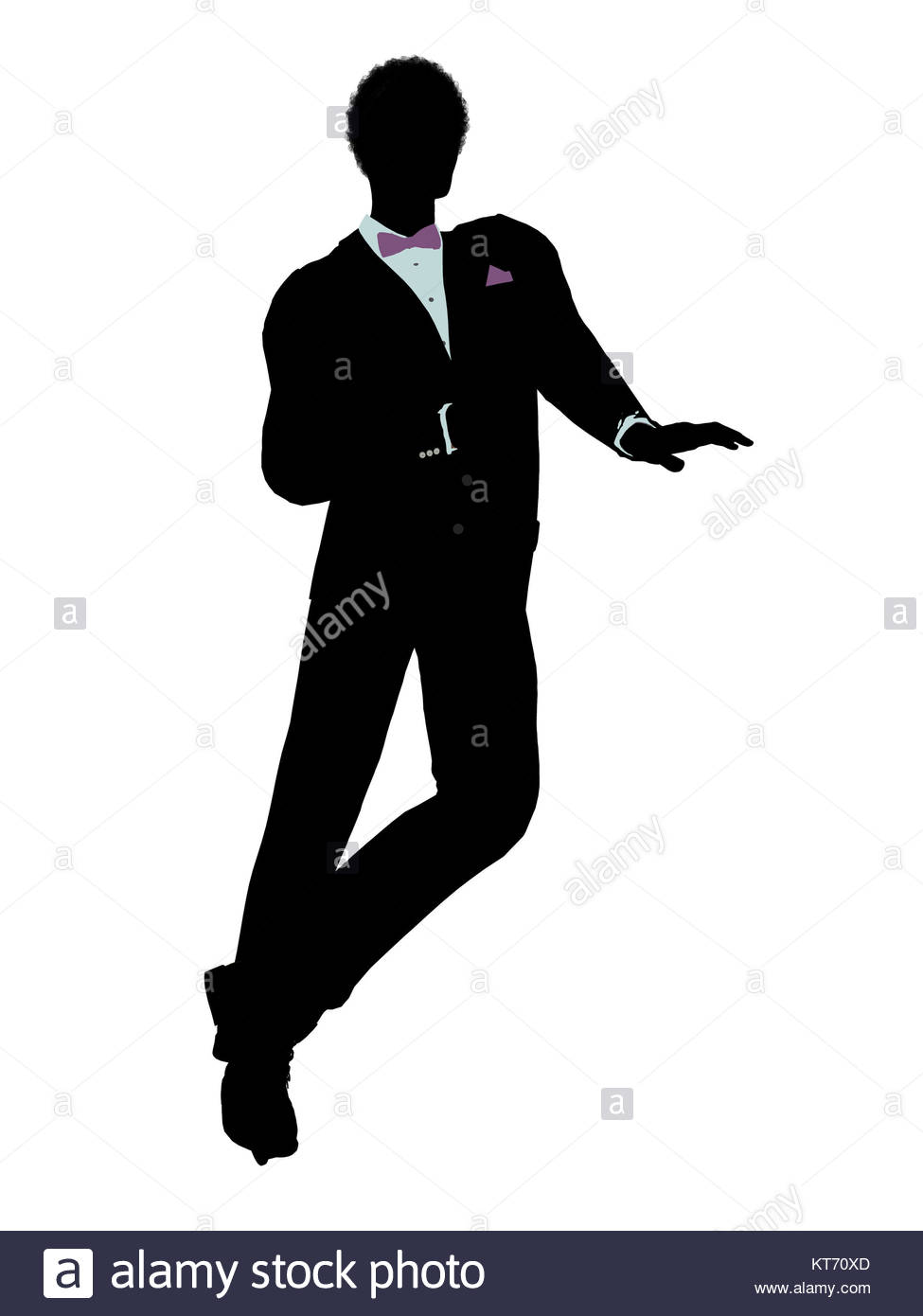 975x1390 African American Man Dressed In A Tuxedo Silhouette Illustration