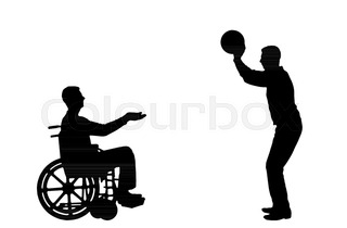 320x210 Vector Silhouette Man Disabled In A Wheelchair From Having Fun