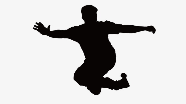 650x366 Jumping Silhouette Figures, Man Silhouette, Vector Silhouettes Png