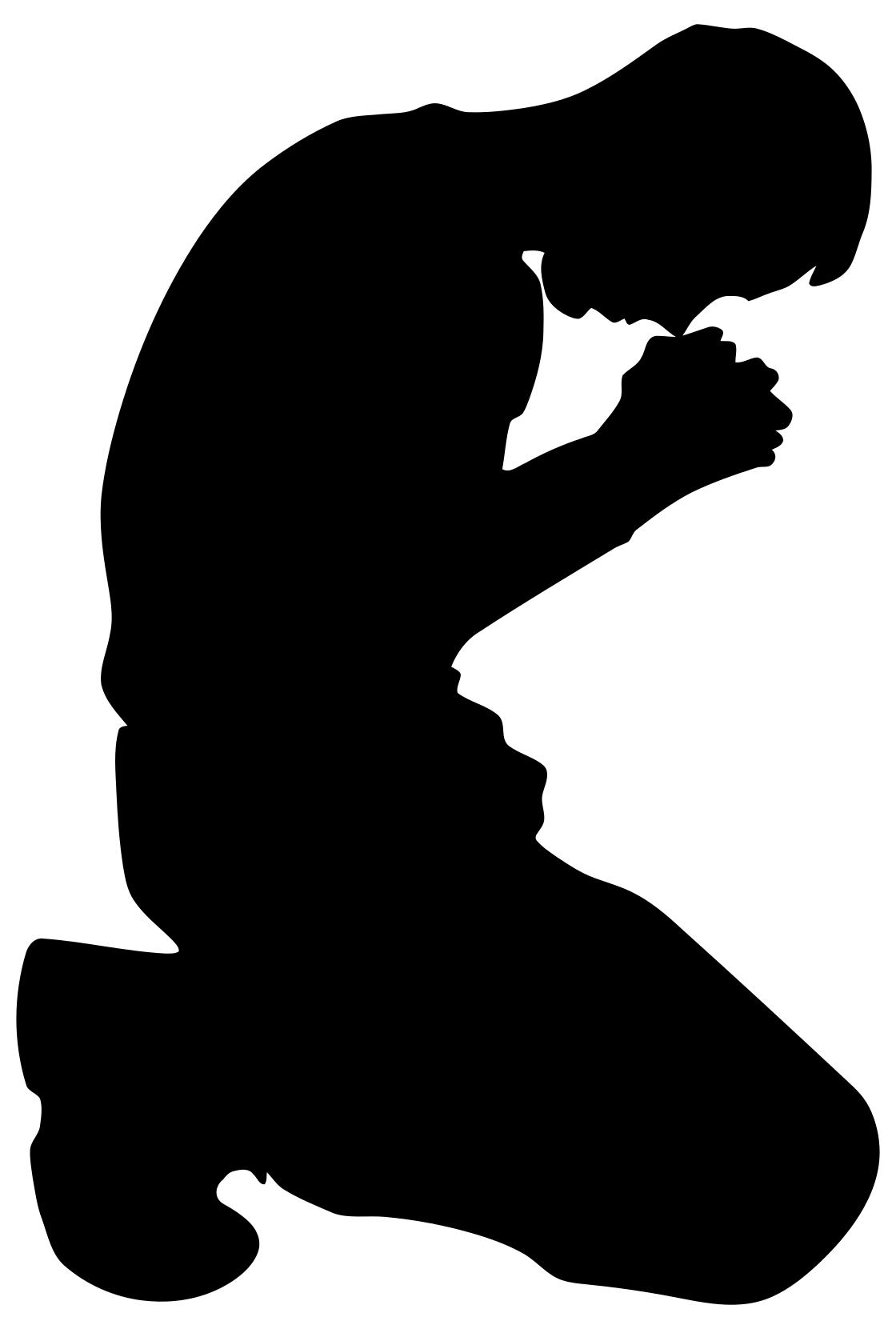 1120x1661 Man Kneeling In Prayer Minus Ground Silhouette Clipart