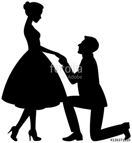 462x500 Man On His Knees Makes A Proposal To Marry The Girl Stock Image