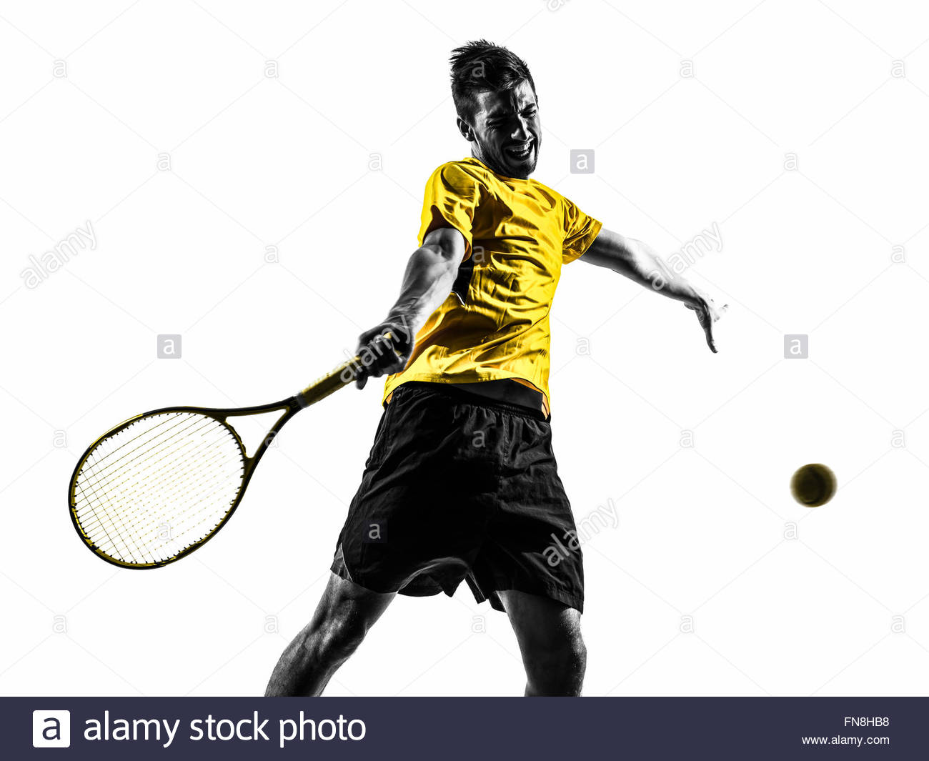 1300x1065 One Man Tennis Player Portrait In Silhouette On White Background