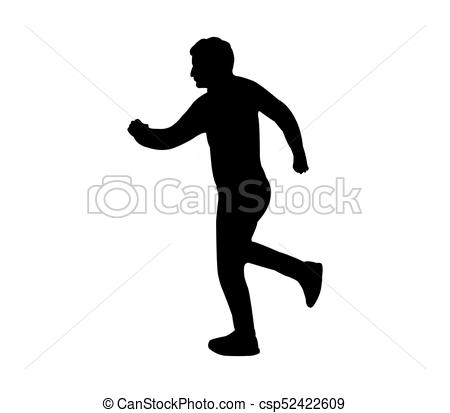 450x413 Silhouette Man Running Vector Clipart