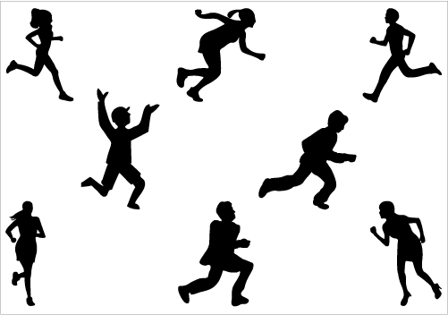 501x352 Free Running Silhouette, Hanslodge Clip Art Collection