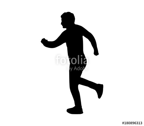 500x438 Silhouette Man Running Stock Image And Royalty Free Vector Files