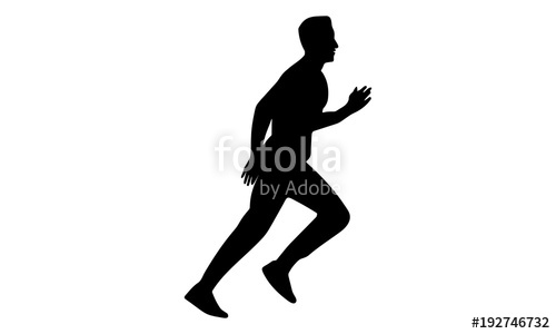 500x300 Silhouette Of A Man Running Stock Image And Royalty Free Vector