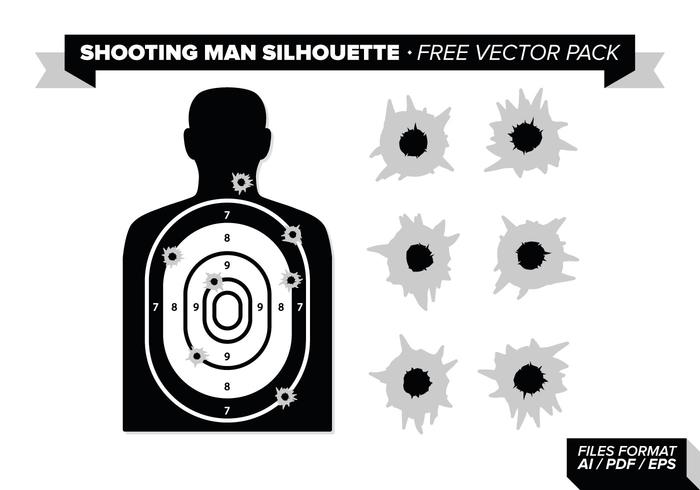 700x490 Shooting Man Silhouette Free Vector Pack