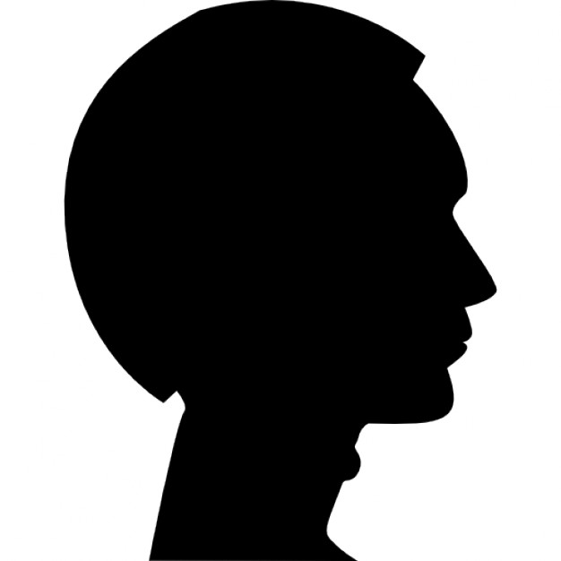 626x626 Male Hair On Man Head Side Silhouette Icons Free Download