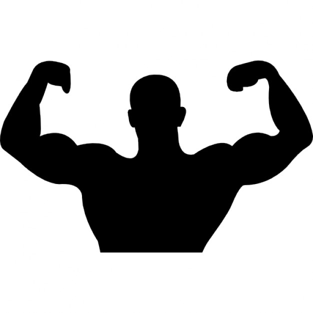626x626 Muscle Man Silhouette Clip Art