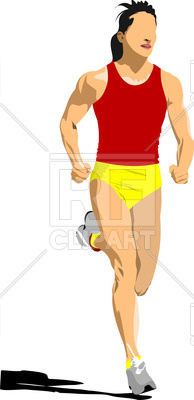 194x400 Silhouette Of Running Man