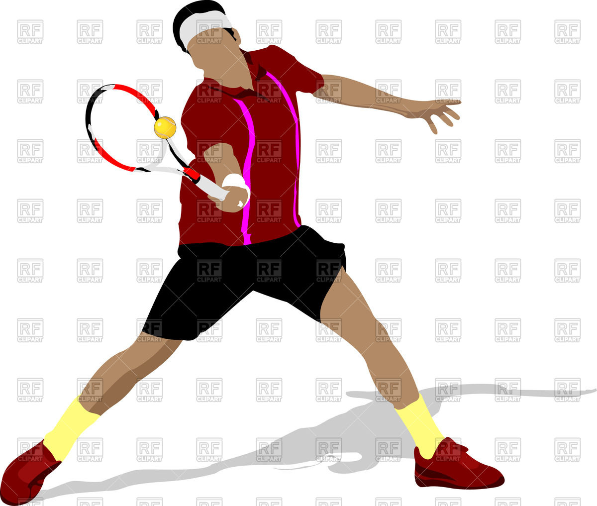 1200x1017 Tennis Player Silhouette