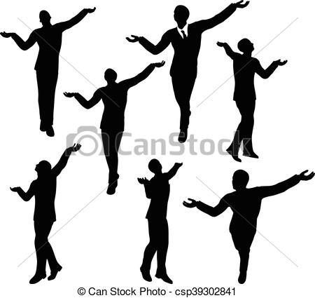 450x425 Eps 10 Vector Illustration Of Business Man Silhouette In Eps