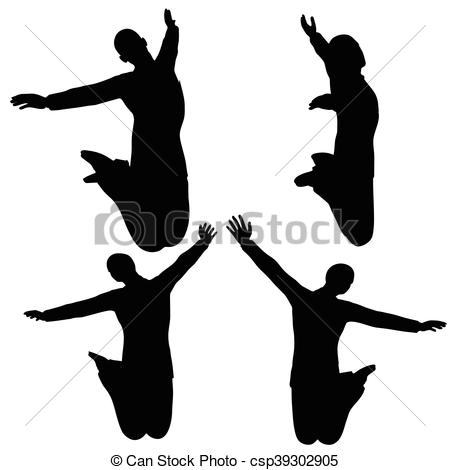 450x470 Eps 10 Vector Illustration Of Business Man Silhouette In Vector