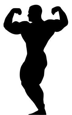 236x378 Muscle Man Bodybuilder Silhouette