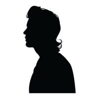 200x200 Silhouette Silhouettes Human Humans People Person Head Heads Half