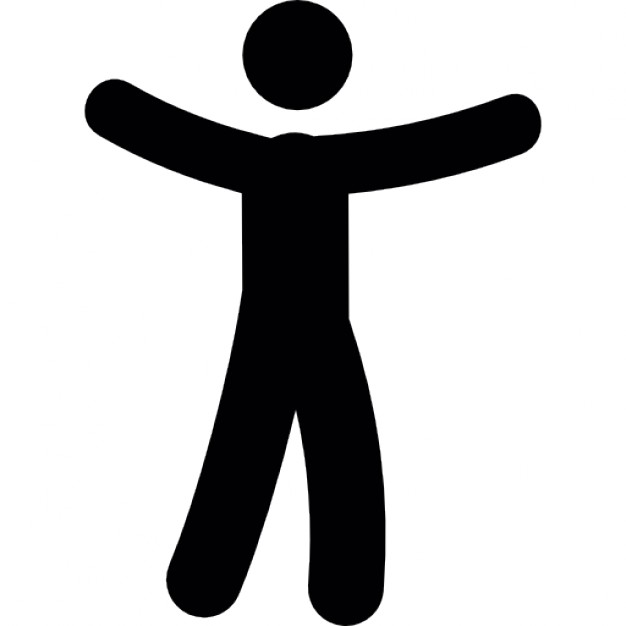 626x626 Man Silhouette Standing With Open Arms Icons Free Download