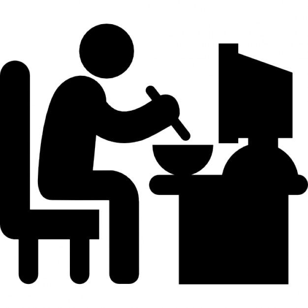 626x626 Eating Standing Man Silhouette