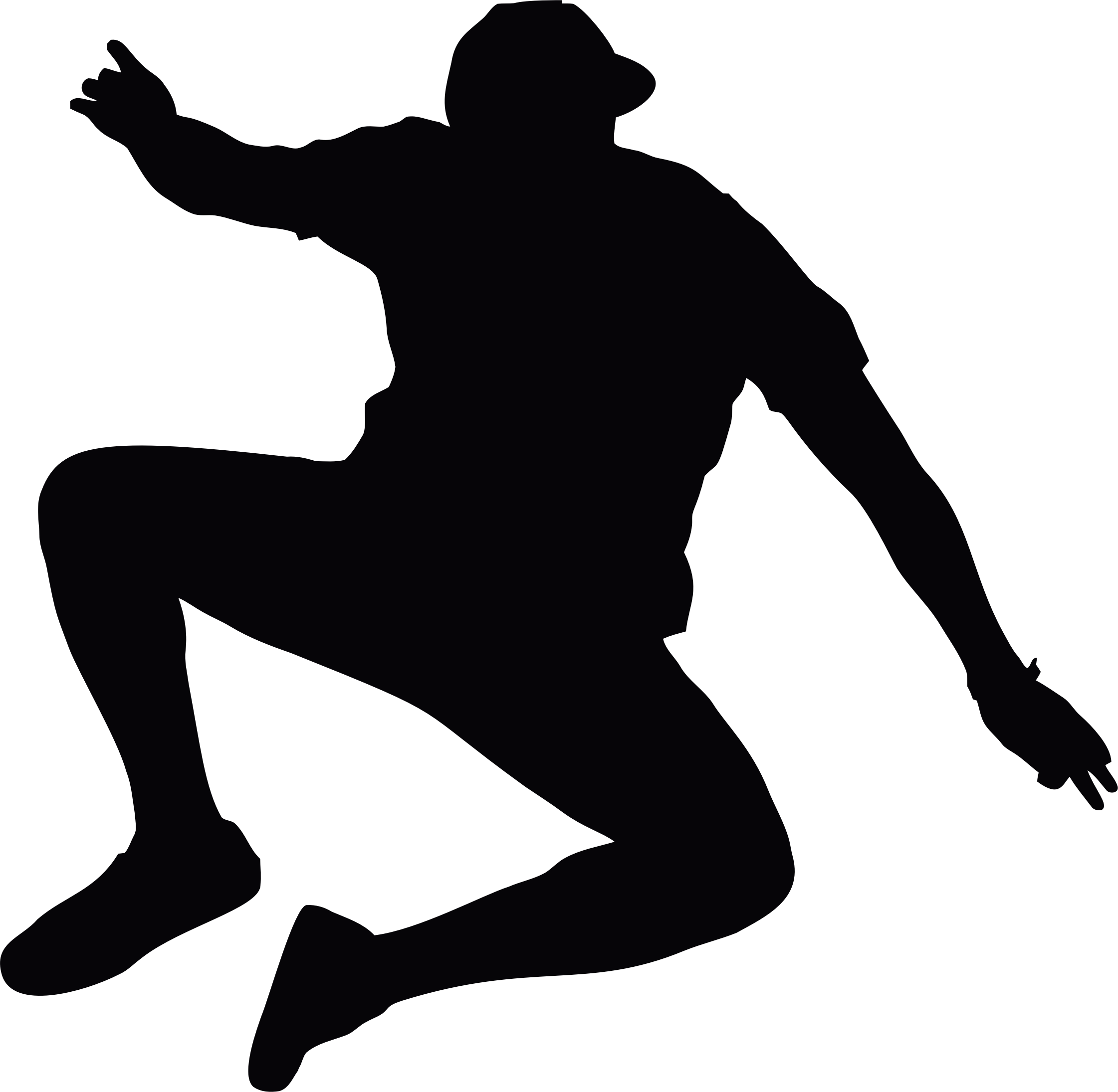 2241x2190 Jumping Man Silhouette Icons Png
