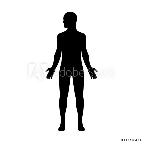 500x500 Male Human Body With Head Turned To Side Flat Icon For Apps