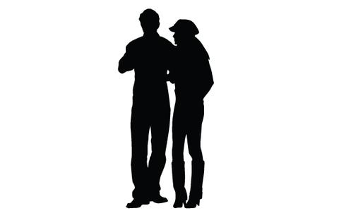 480x309 Woman And Man Silhouette Vector Silhouettes Vector