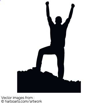 335x355 Download Hiking Victory Silhouette