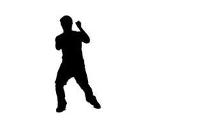 300x169 Silhouette Of A Man Singing Into A Microphone Stock Video Footage