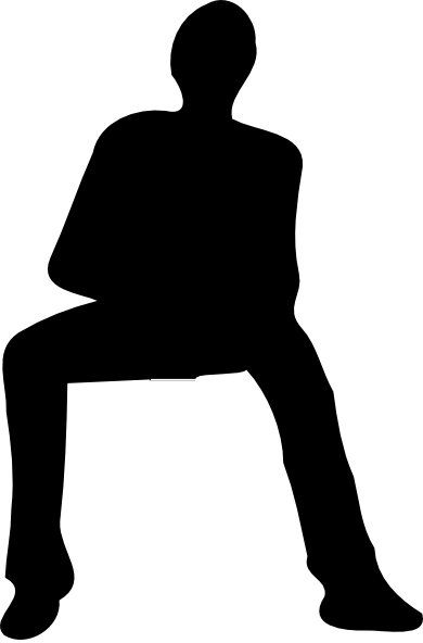 390x592 Sitting Man Clip Art