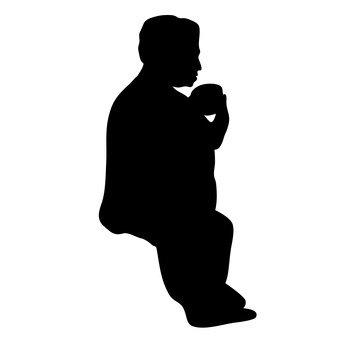 340x340 Free Silhouette Vector Elderly People, Elderly