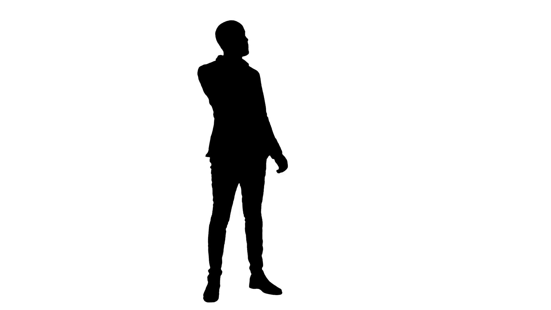 1920x1080 Silhouette Young Man In Suit Talking On The Phone And Actively
