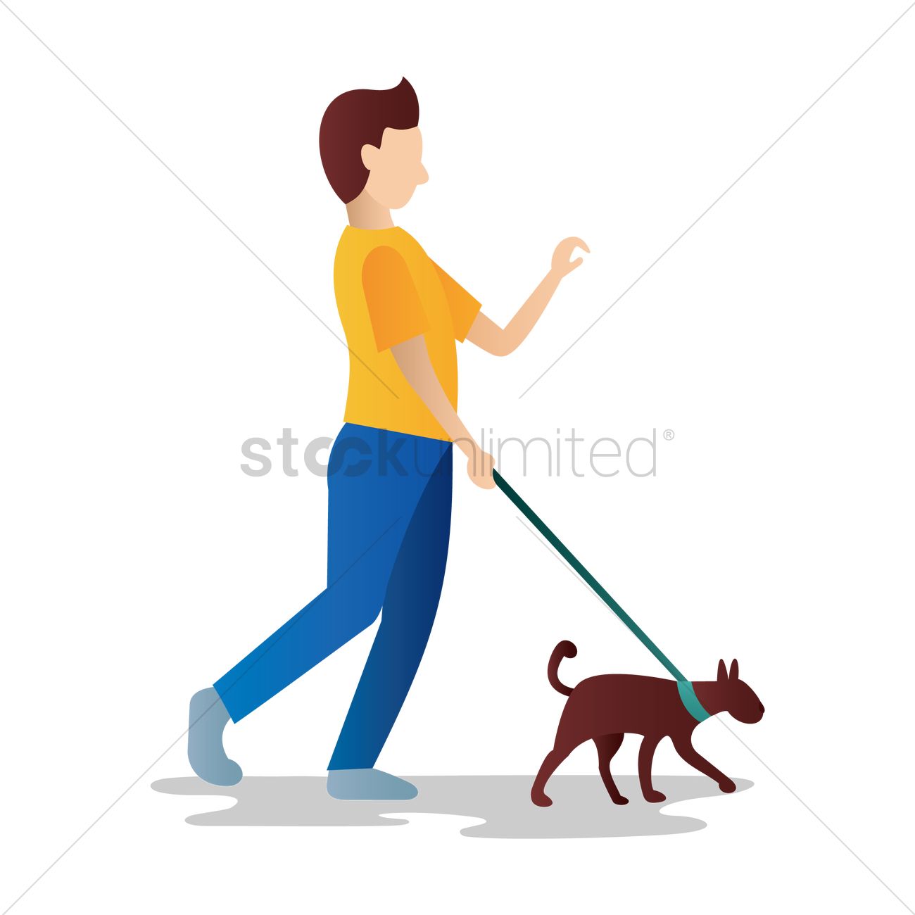 1300x1300 Man Clipart Walking Dog