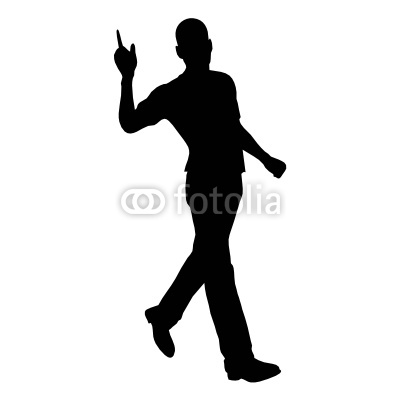 400x400 Silhouette Man Walking Clipart