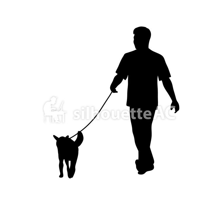 750x750 Free Silhouettes Dog, Man