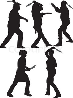 238x320 Various Knife Silhouettes Collection