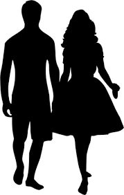 179x282 Man And Woman Silhouette Clip Art Couple Clipart Image