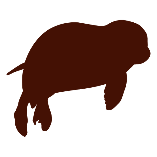 512x512 Manatee Silhouette