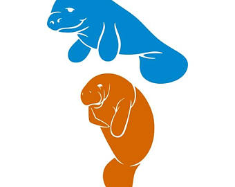 340x270 Manatee Silhouette Etsy