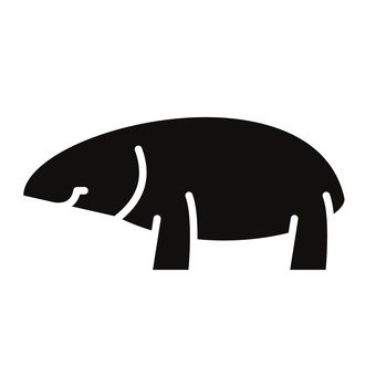 340x340 Free Silhouette Vector Icon, Simple, Mark