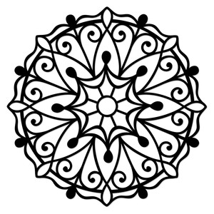 300x300 Mandala Silhouette Design, Silhouette And Mandala