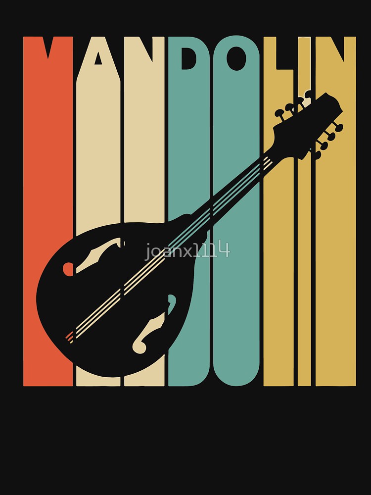 750x1000 Vintage Style Mandolin Silhouette Shirt Women's Relaxed Fit T