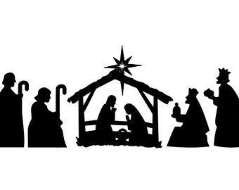 340x270 Nativity Vinyl Decal Etsy