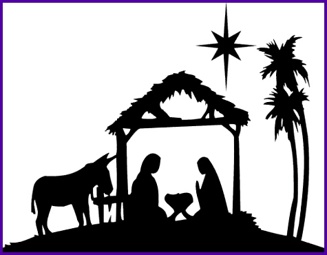 475x370 Nativity Scene Silhouette Pattern Free Free Nativity Clipart