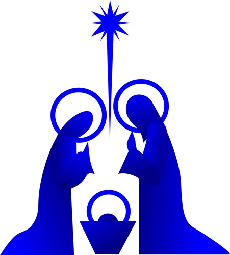 451x500 Nativity Silhouette Vector Illustration