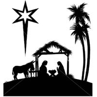 200x200 Christmas Nativity Clipart Black And White Nativity Palm.jpg (200