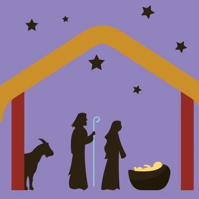 650x650 Free Vector Manger Scene Nativity Scene