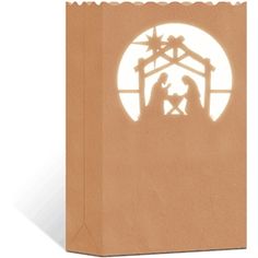 236x236 Nativity Scene Luminary Digital Cutting File By Goldzebradesigns